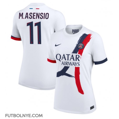 Camiseta Paris Saint-Germain Marco Asensio #11 Visitante Equipación para mujer 2024-25 manga corta